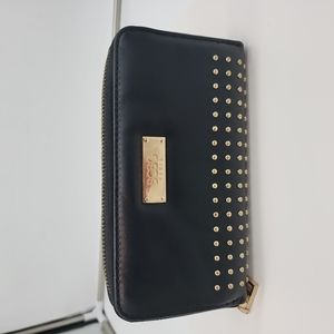 BCBG Paris Studded Black Wallet